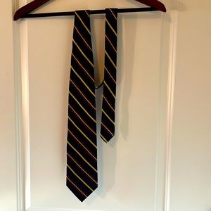 Breuer navy, burgundy, and gold vintage handmade tie